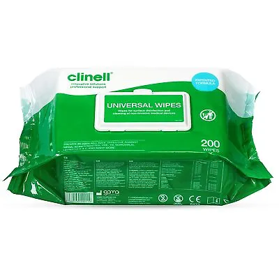 £10.21 • Buy Clinell Wipes Antibacterial Wet Wipes Kills 99.9% Of Germs 200 Wipes Per Pack