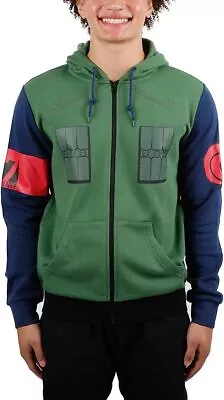 Naruto Shippuden Anime Men's Kakashi Hatake Costume Cosplay Zippered Hoodie • $29.95