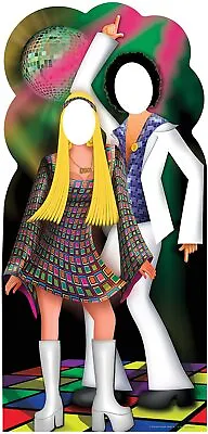 Disco Couple Stand-In Lifesize Photo Prop 70s 80s Party Decoration Cutout • £34.99