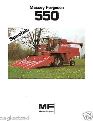 Farm Equipment Brochure - Massey Ferguson - MF 550 Specials Combine 1982 (FB136) • $7.93