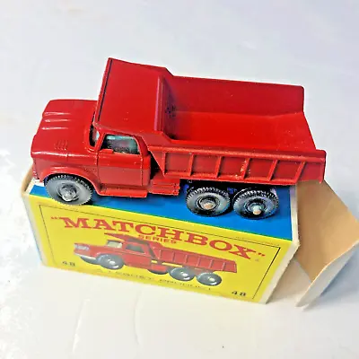 Matchbox Series No 48 Red Dodge Dumper Truck By Lesney With Original Box VGC • $33.59