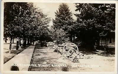 RPPC VANCOUVER WASHINGTON 1910s WWI WW1 ERA RESIDENCE STREET CANNON DISPLAYS PC • $14.95