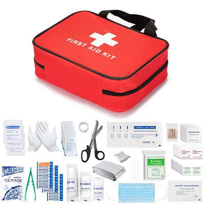 £16.98 • Buy 391 Piece First Aid Kit Medical Emergency Travel Home Car Taxi Work 1st Aid Bag
