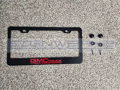 GMC Motorsports Red Black Stainless Steel US/Canada License Plate Frame • $20.69