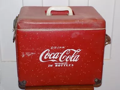  Vintage 1950's Plastic & Vinyl Coca Cola Soda Cooler • $155