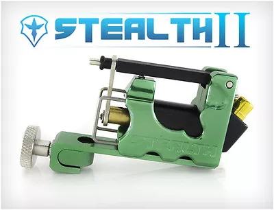 STEALTH Ver. 2 Rotary Tattoo Machine Motor Liner Shader Bearings RCA Case GREEN • $49.99