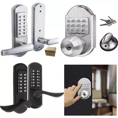 SMART Keyless Door Lock  Mechanical Digital Code SECURITY Entry Keypad Stainless • $59.97