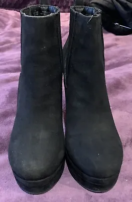 Miss KG Size 7 Platform Black Boots • £15