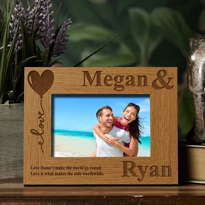 Personalised Love Couple Photo Frame Gift FW292 • £13.50