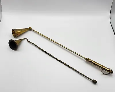 £20 • Buy 2 X Vintage Brass Candle Snuffers 