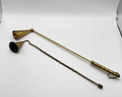 £20 • Buy 2 X Vintage Brass Candle Snuffers 