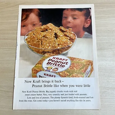 Kraft Peanut Brittle Candy 1960 Vintage Print Ad Life Magazine • $6.99