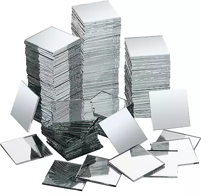 Suwimut 200 Pieces Square Mirror Tiles 1 Inch Small Real Glass Mirror Tiles • $20.76