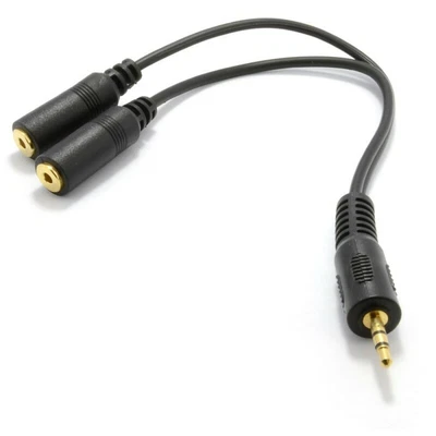 £107.79 • Buy 2.5mm Stereo Audio Jack Splitter Y Adapter Cable Lead Plug To 2 Socket Gold 20cm