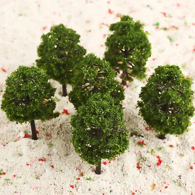 20 Pcs Plastic Model Trees Layout Train Railway Landscape 9cm 1:100 HO OO Scale • £7.43