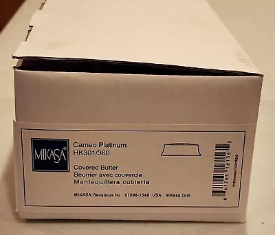 HK301 - Mikasa Cameo Platinum - Covered Butter Dish In Original Box. Quantity 1 • $45