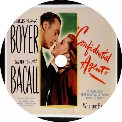 Confidential Agent (1945) - Charles Boyer Lauren Bacall Peter Lorre - Spy Movie • £3.95