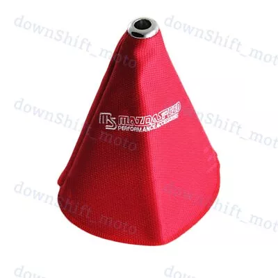 JDM Mazda Shift Knob Shifter Boot Cover MT/AT W/ Red Racing Fabric Red Stitches • $9.80