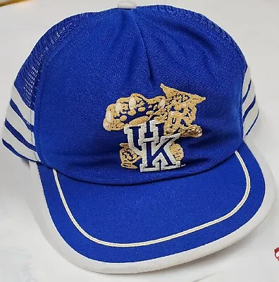 Vintage Kentucky Wildcats Snapback Trucker Hat 3 Stripe Cap University UK • $12