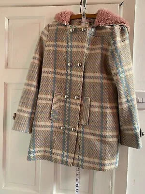 YUMI GIRL'S COAT / Hood /Jacket / Pink/ Age 11-12 Years / Winter/ Clothing /Gift • £12