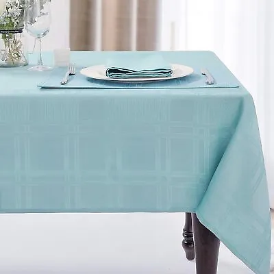 Stylish Turquoise Tablecloth: Wrinkle-resistant Spillproof And Perfect For Any • $22.07