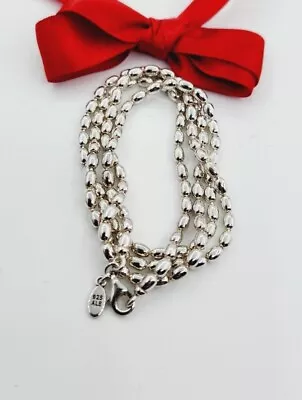 $175 • Buy New Authentic Pandora Sterling Silver Necklace 60cm Rice Ball Chain 590143