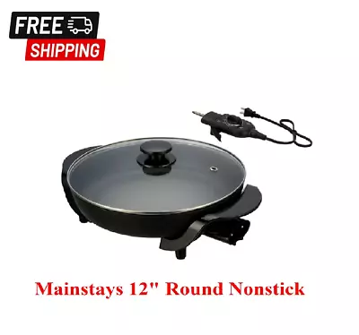 Mainstays 12  Round Nonstick Electric Skillet With Glass Cover Black • $19.99