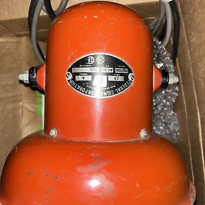 VTG Federal Sign And Signal Corp Civil Defense Fire Siren Model A 110/120V Works • $399.99
