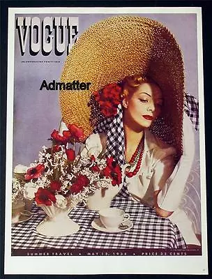 Vogue Fashion Magazine Cover Poster May 1938 Summer Travel Vanity Fair Art Print • $19.99