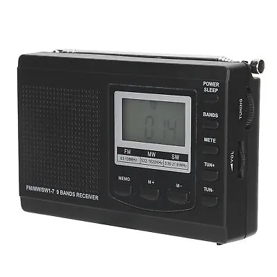 Mini HRD-310 Radio FM/AM/SW Receiver Stereo With Earphone Digital Time Clock BEA • $16.81