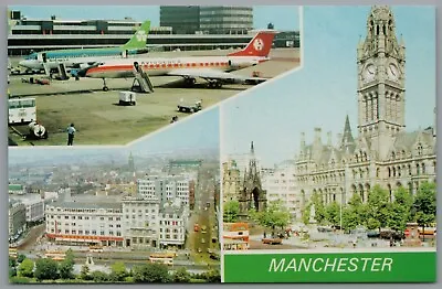 Manchester Airport Piccadilly Lancashire England Multiview Unposted Postcard • £5