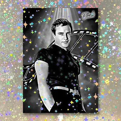 Marlon Brando Holographic Silver Screen Sketch Card Limited 1/5 Dr. Dunk Signed • $29.99