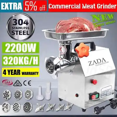 $259 • Buy 2200W Commercial Meat Mincer Electric Grinder Sausage Maker Filler 320Kg/H AU