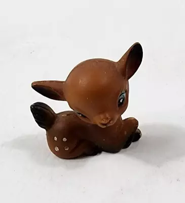 Vintage Deer Fawn Big Eyes Celluloid Plastic Figure Miniature • $9