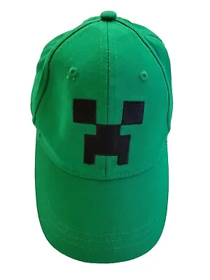 Kids Minecraft Creeper Baseball Hat Green Youth Size Adjustable Cap • $8.50