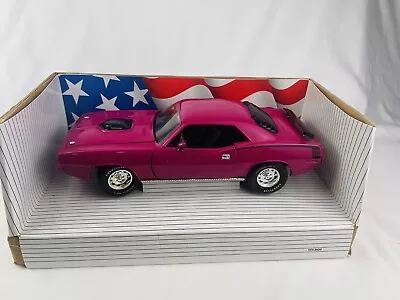 ERTL American Muscle 1970 Plymouth Hemi Cuda 1:18 Die-cast Muscle Car Pink • $34.50