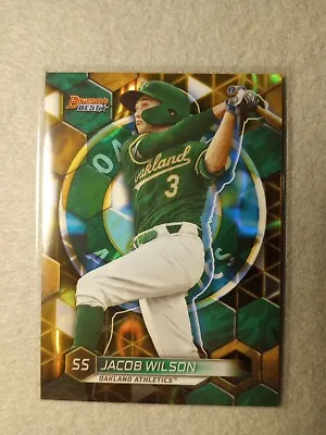 2023 Bowman's Best Jacob Wilson Gold Lava Refractor /75 - Oakland • $4.99