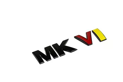 $7.90 • Buy MK6 Rear Trunk Badge Emblem   MKVI   GLOSS GERMAN FLAG BLACK For VW Golf Jetta 