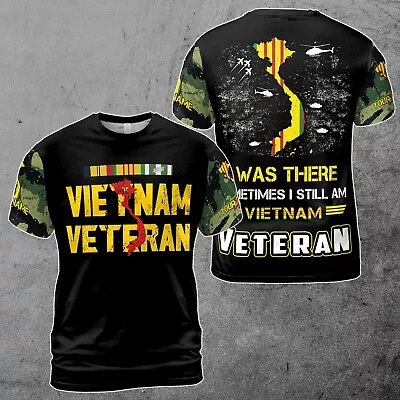 Personalized Vietnam Veteran I Was There Proud Vet Of Vietnam War Tshirt 3D • $26.99