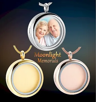 New Photo Locket Urn Cremation Keepsake Ashes Memorial Necklace • $19.95