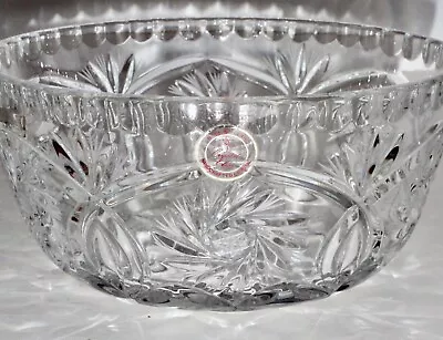 Crystal Glass Bowl Cut Pattern By Crystal Clear Industries Made In Poland • $35