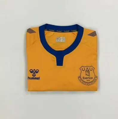 £21.99 • Buy Men's Sunflower Yellow Hummel Football Shirt Small Everton Away Kit 2020/2021 A