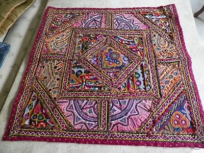 Vintage Rabari Mirror Embroidery Ethnic Tribal Pillow Cushion Cover Boho 16 1/2  • $24.99