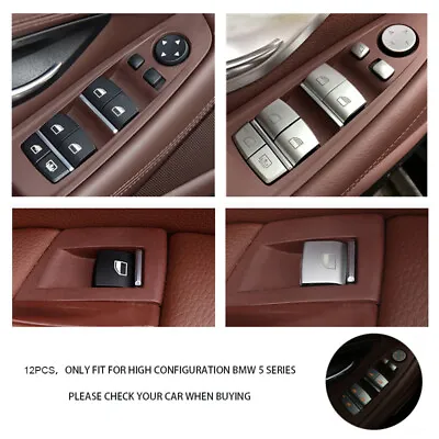 12pcs Window Lift Switch Button Cover Trim For BMW 5 Series F10 F18 2011-2017 • $15.49