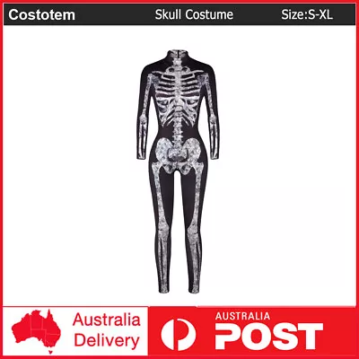 Explosive Women Skull Women 3D Print Jumpsuit Suit Cosplay Costume Halloween • $35.99