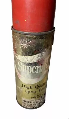 Vintage Superiahide Spray Enamel Paint Can Swift Red EMPTY 1960s • $22.49