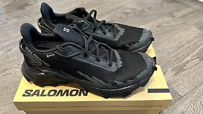 Salomon AlphaCross 4 GTX GORE-TEX Black Men's Running Trainers UK 8.5 Worn ONCE! • £59.99