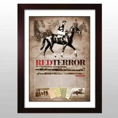 Phar Lap  Red Terror  Framed Horse Racing Sports Print Black Caviar Winx Bart • $149.99