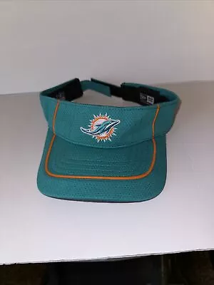 Miami Dolphins Visor Hat Adjustable Blue Green Orange Embroidered Logo Mens NFL • $19.79