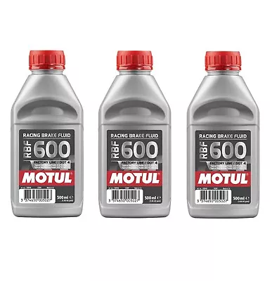 Motul RBF 600 FL - 1.5L AM - Fully Synthetic DOT 4 Racing Brake Fluid (3 X 0.5L) • $56.95